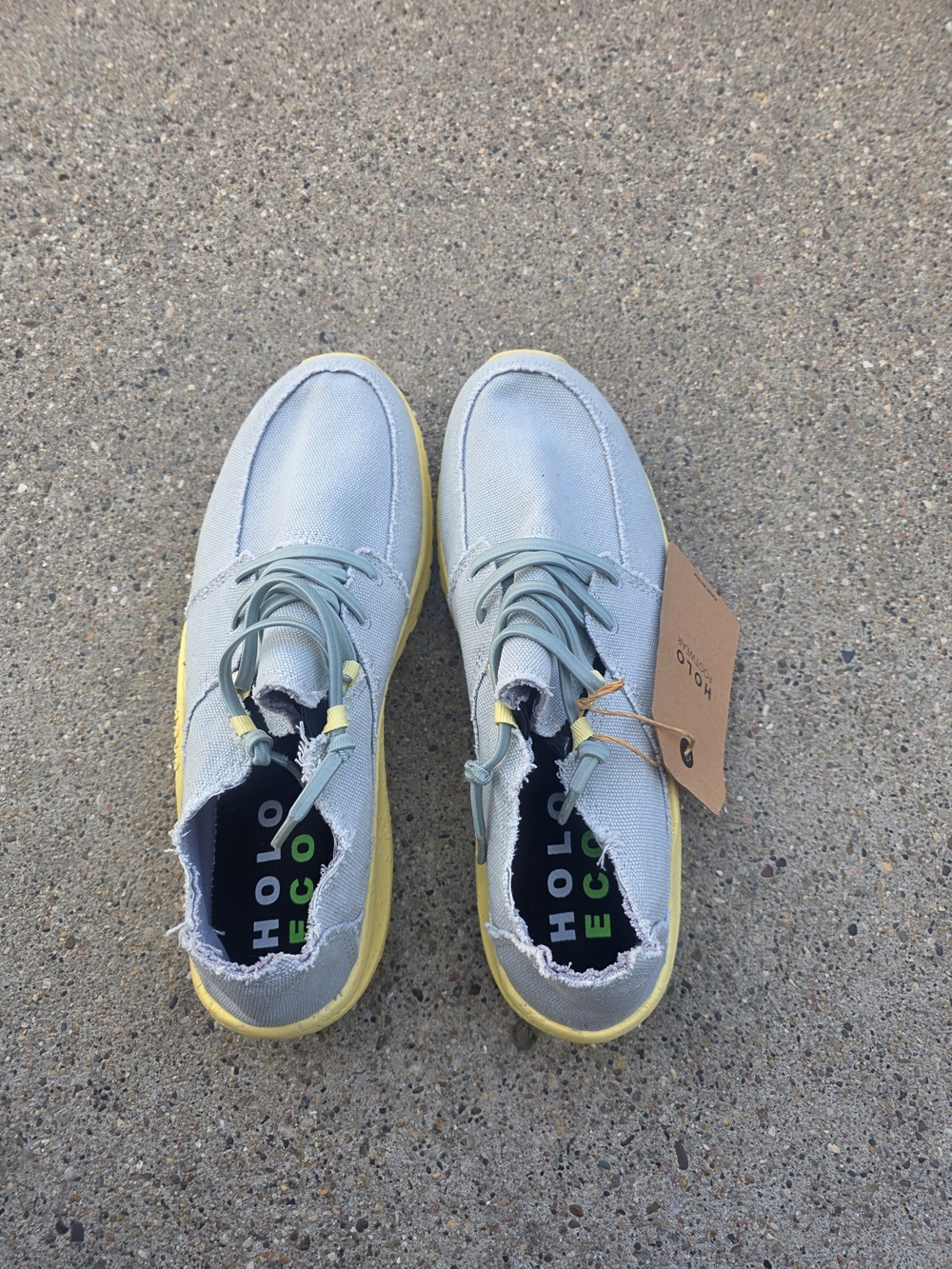 Halo Eco Lite Men’s Casual Sneakers - Light Blue with Yellow Sole Men Size 10 - Picture 13 of 14